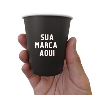 Copo de Papel Preto Personalizado 180 ml - Pacote com 200 unidades em Oferta na Shopee
