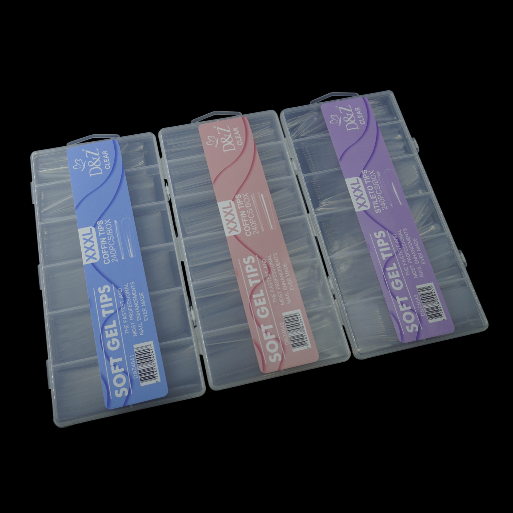 Unha Soft Gel Tips D&Z XXXL Extra Grande - 240 Unidades