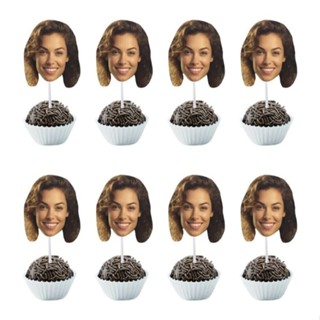 Tags, toppers rostinho rosto personalizado com sua foto para Docinhos, brigadeiro, beijinho, cupcake em Oferta na Shopee