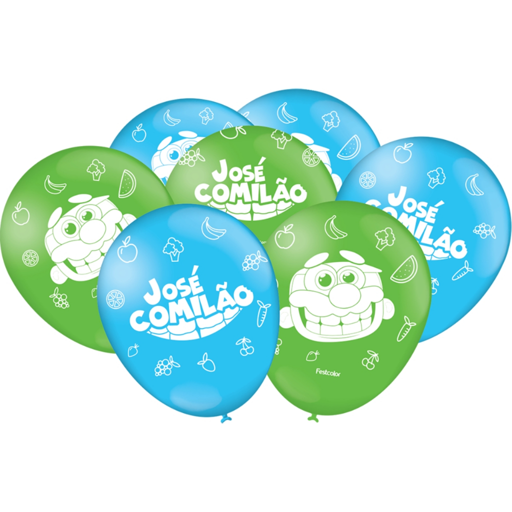 25 Bexigas Balão N°9 José Comilão Totoy Aniversário Festcolor em Oferta na Shopee