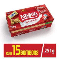 Caixa de Bombom Especialidades 251g Nestlé