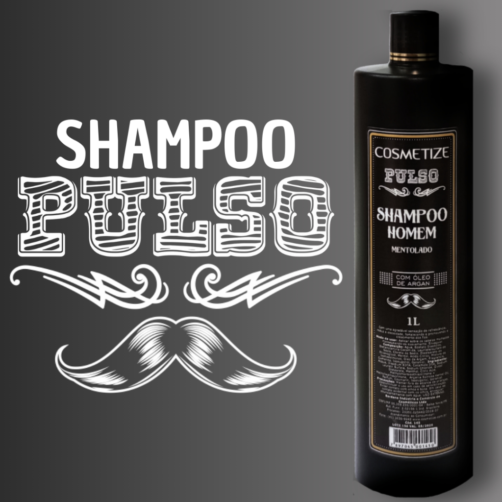 Shampoo Homem Pulso 1L Cosmetize em Oferta na Shopee