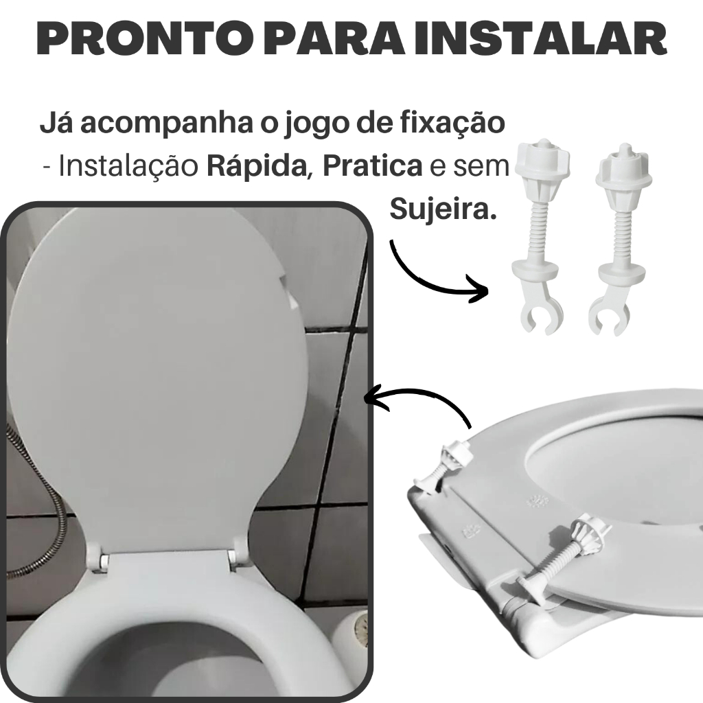 Tampa De Vaso Assento Sanitário Tampa Para Vaso Oval Universal Resistente