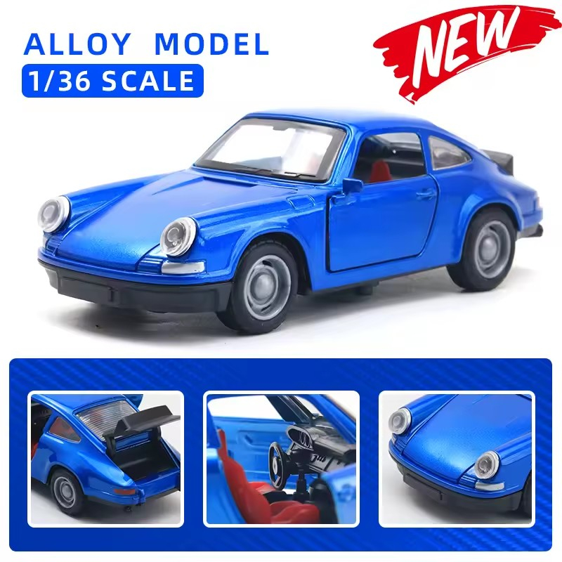 Miniatura carro carrinho de ferro Porsche 1964 antigo e Mercedes 300 porta asa
