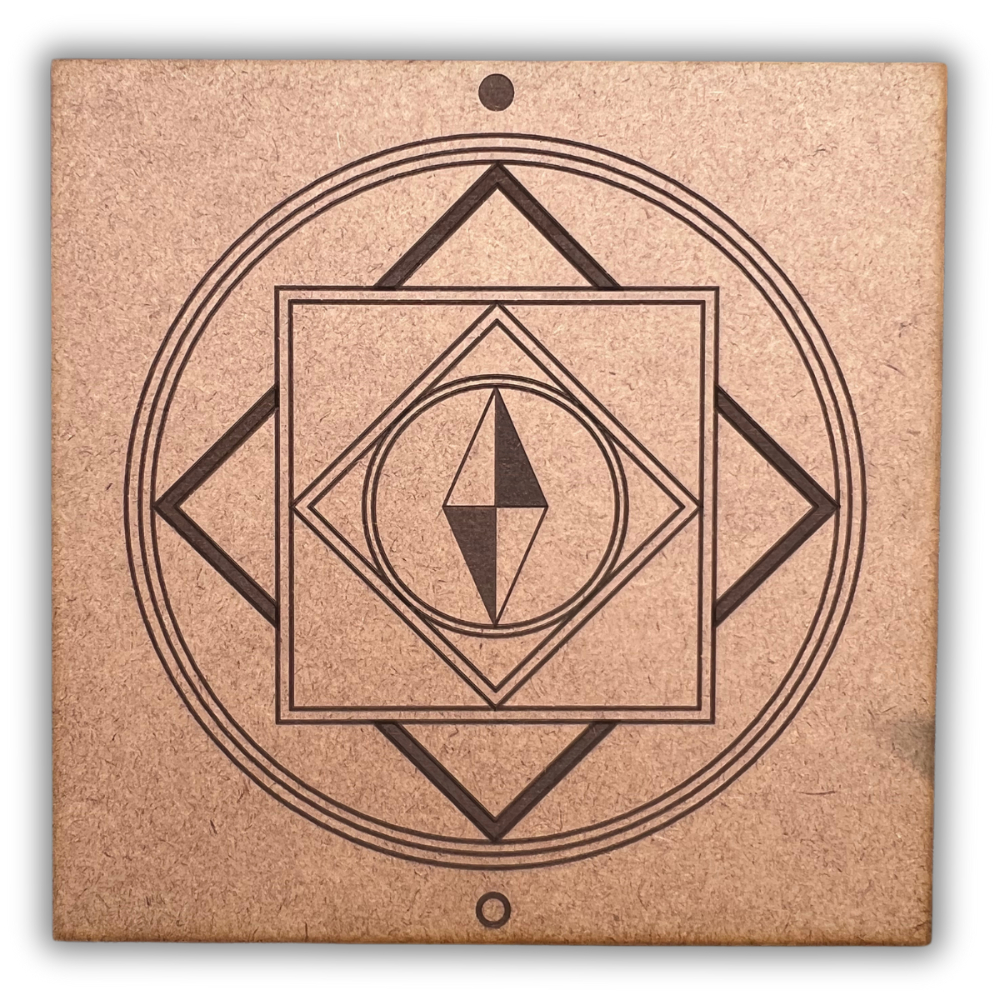 Placa Radiestesia Radionica 20x20cm MDF CRU 3mm (018 Sucesso e Sorte) em Oferta na Shopee