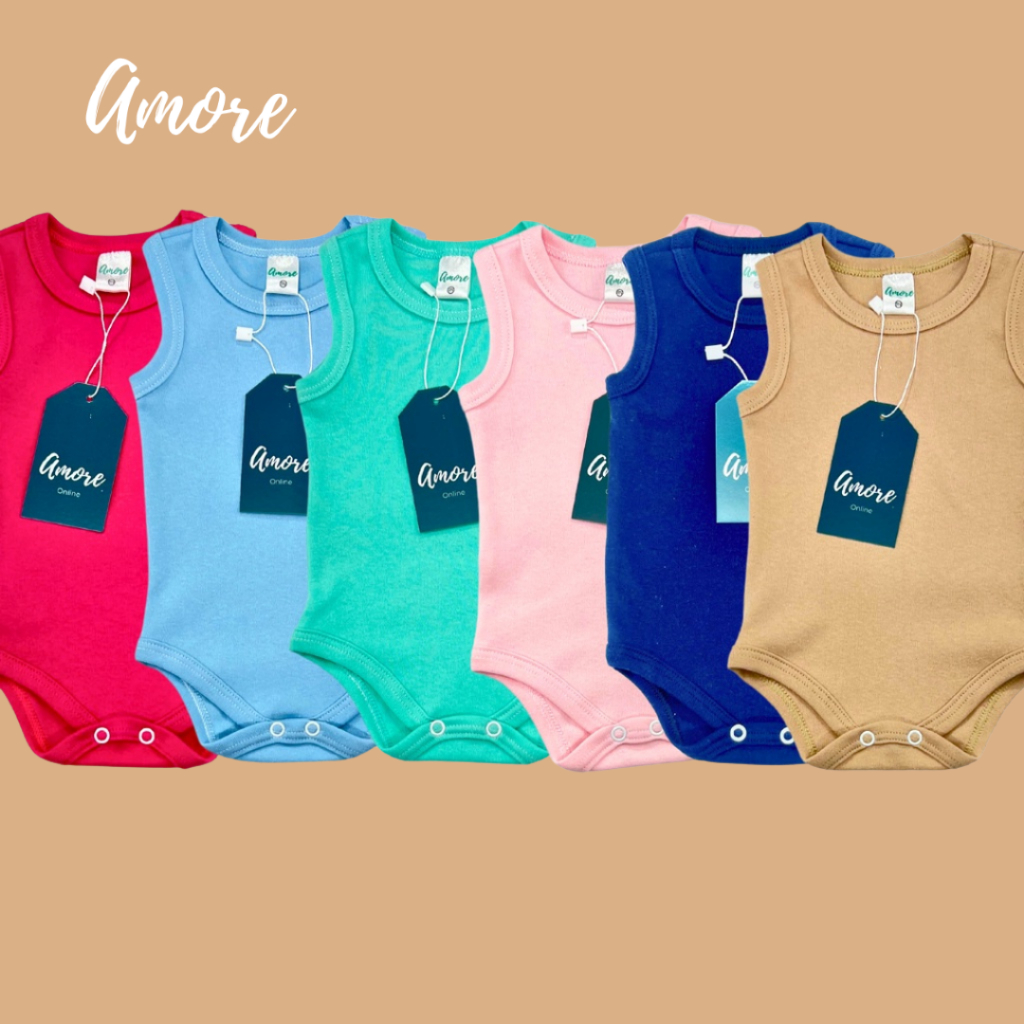 KIT 4 Bodys Regata Lisos Sortido - Suedine