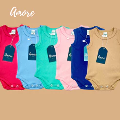 KIT 4 Bodys Regata Lisos Sortido - Suedine