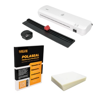 Kit Plastificadora Laminadora Poliseladora A4 PLA43 + 105 Polaseal A4 em Oferta na Shopee