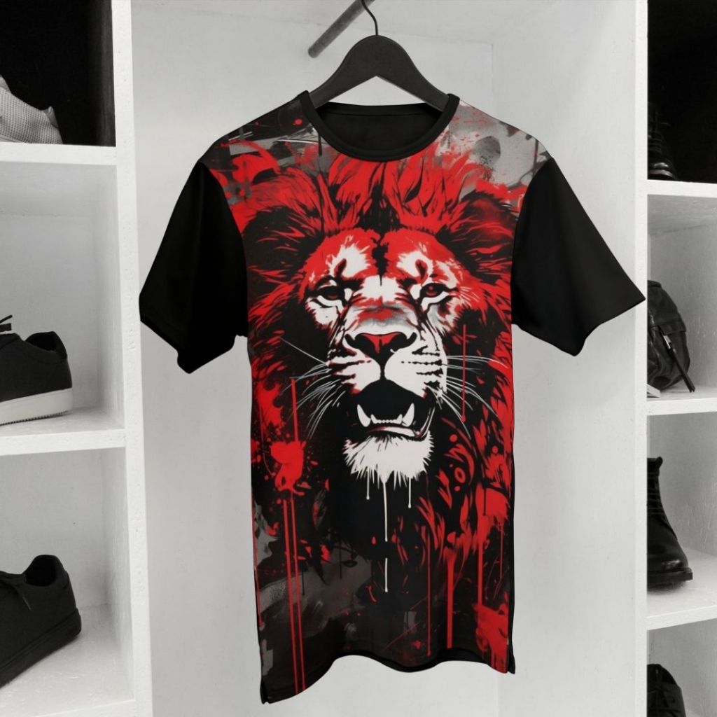 Camiseta Camisa Básica Malha Fria Premium Estampada Sublimada Leão Judá Verão