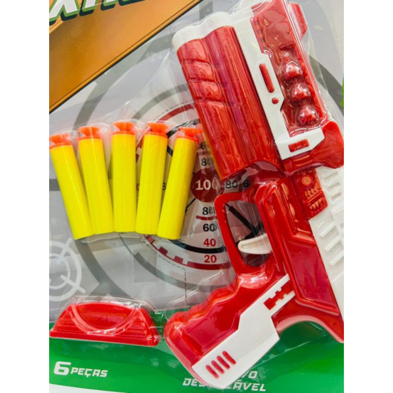 nerf lança dardos, pistola lança dardos com alvo e dardos