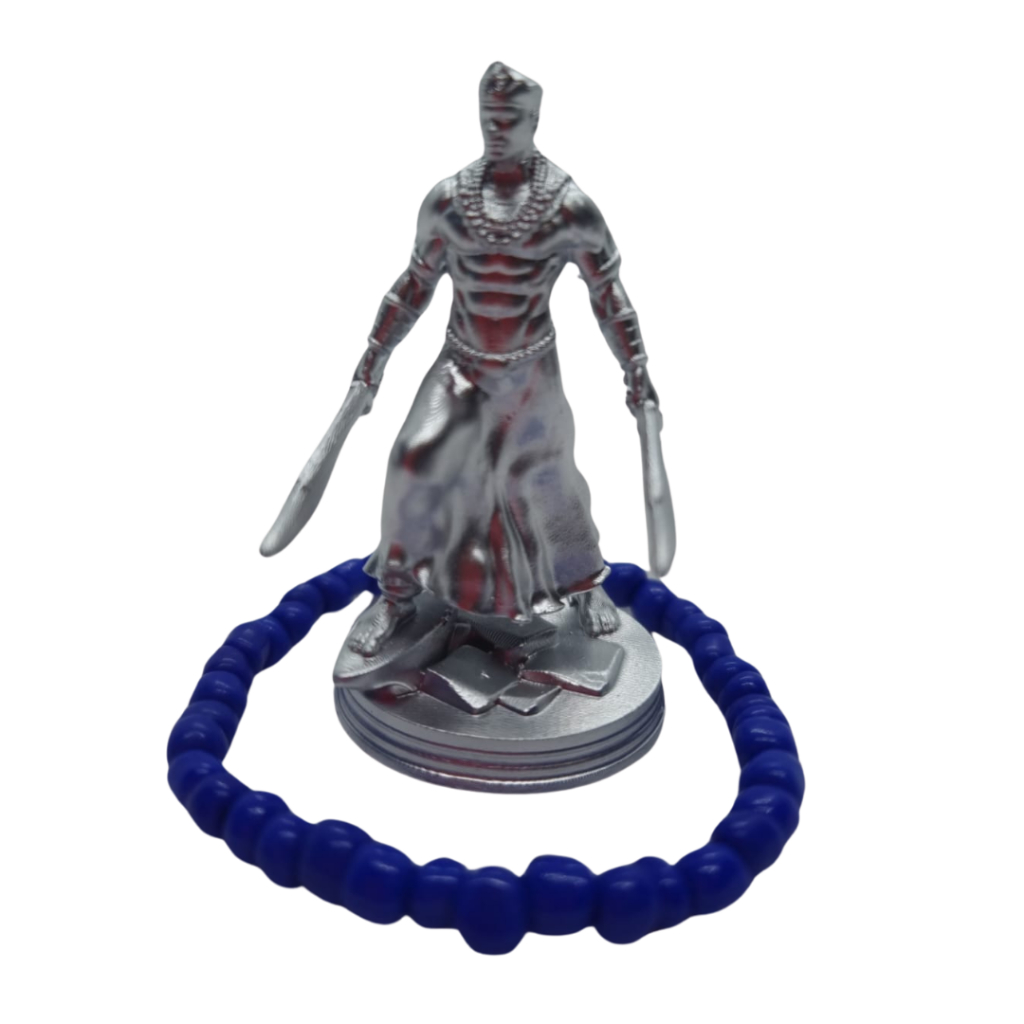 Kit Mini Estátua Orixá Ogum PP + pulseira
