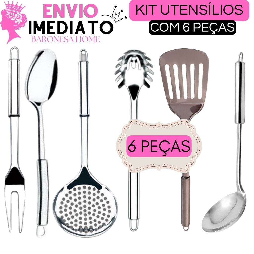 Utensílios De Cozinha Escumadeira Concha de Feijão Colher de Arroz Garfo de Churrasco Espátula Concha Macarrão