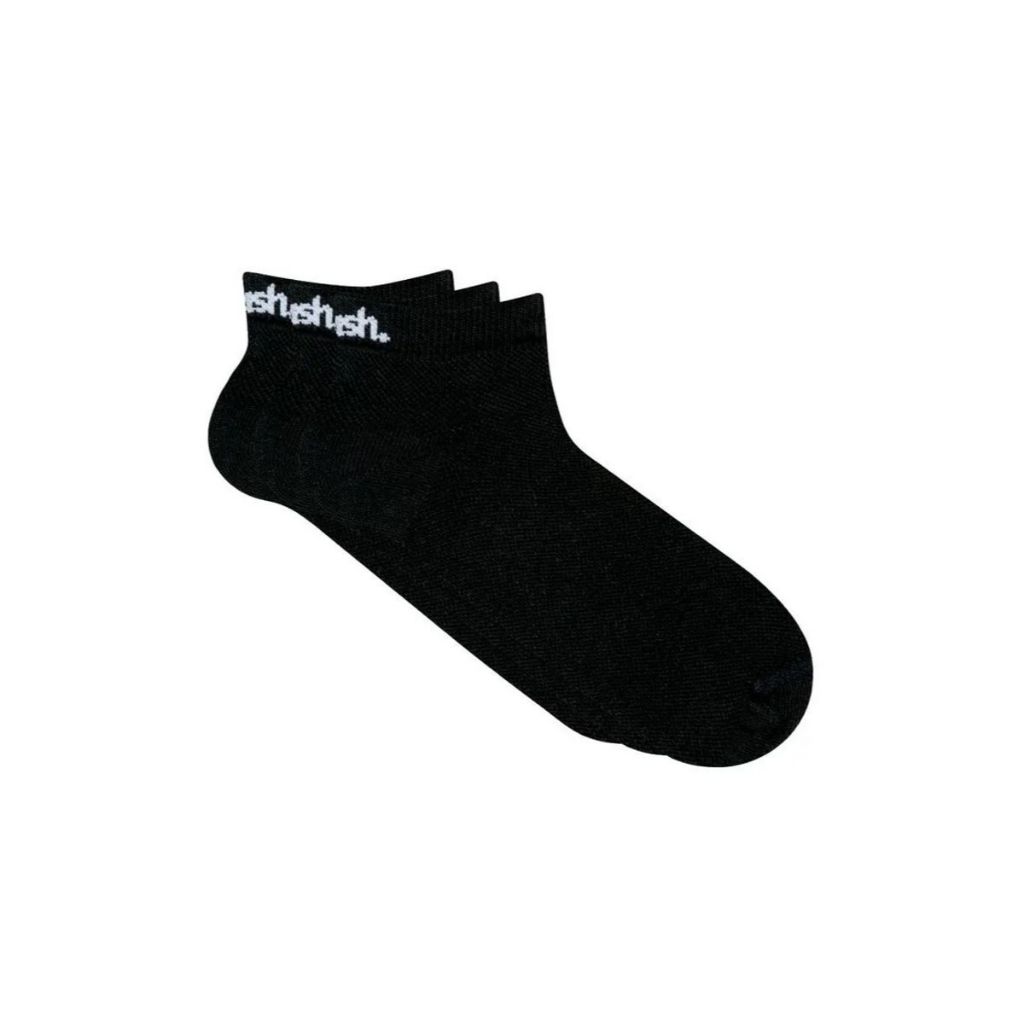 KIT 3 Pares meia esportiva sapatilha preto