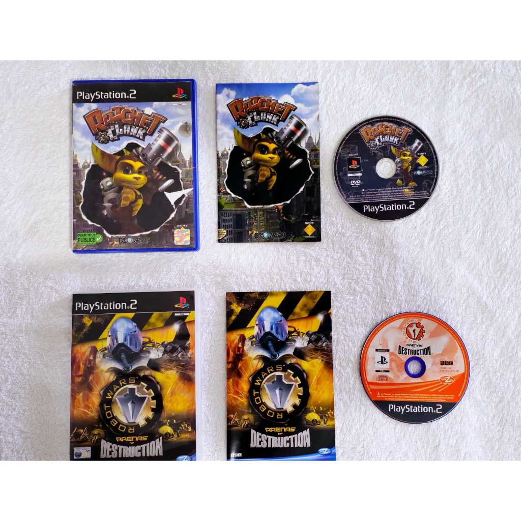 Playstation 2 Game Ratchet Clank E Robot Wars * Lote *