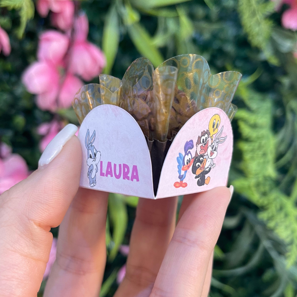 Forminha para Doces Baby Looney Tunes Rosa - Forminhas Personalizadas Baby Looney Tunes Menina