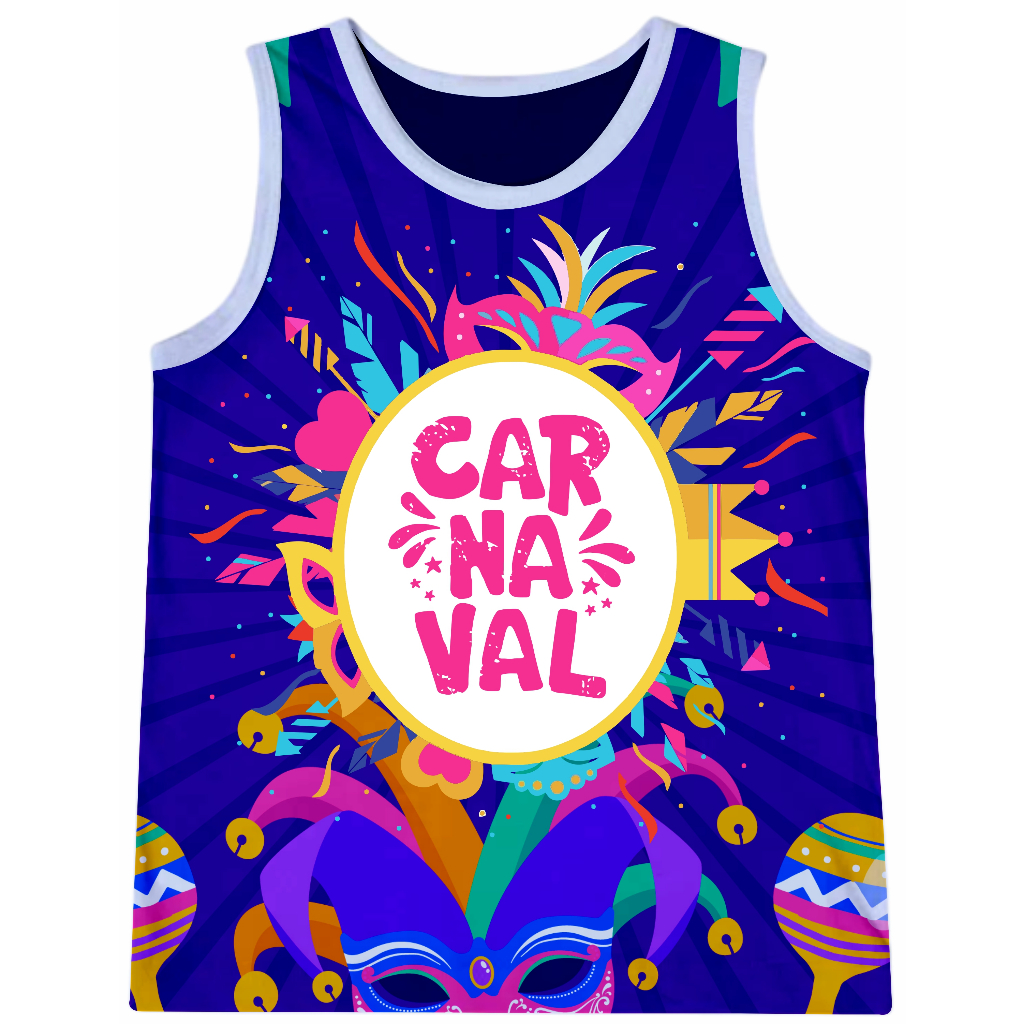 Camiseta Sem manga Abadá Poliéster - Carnaval em Oferta na Shopee