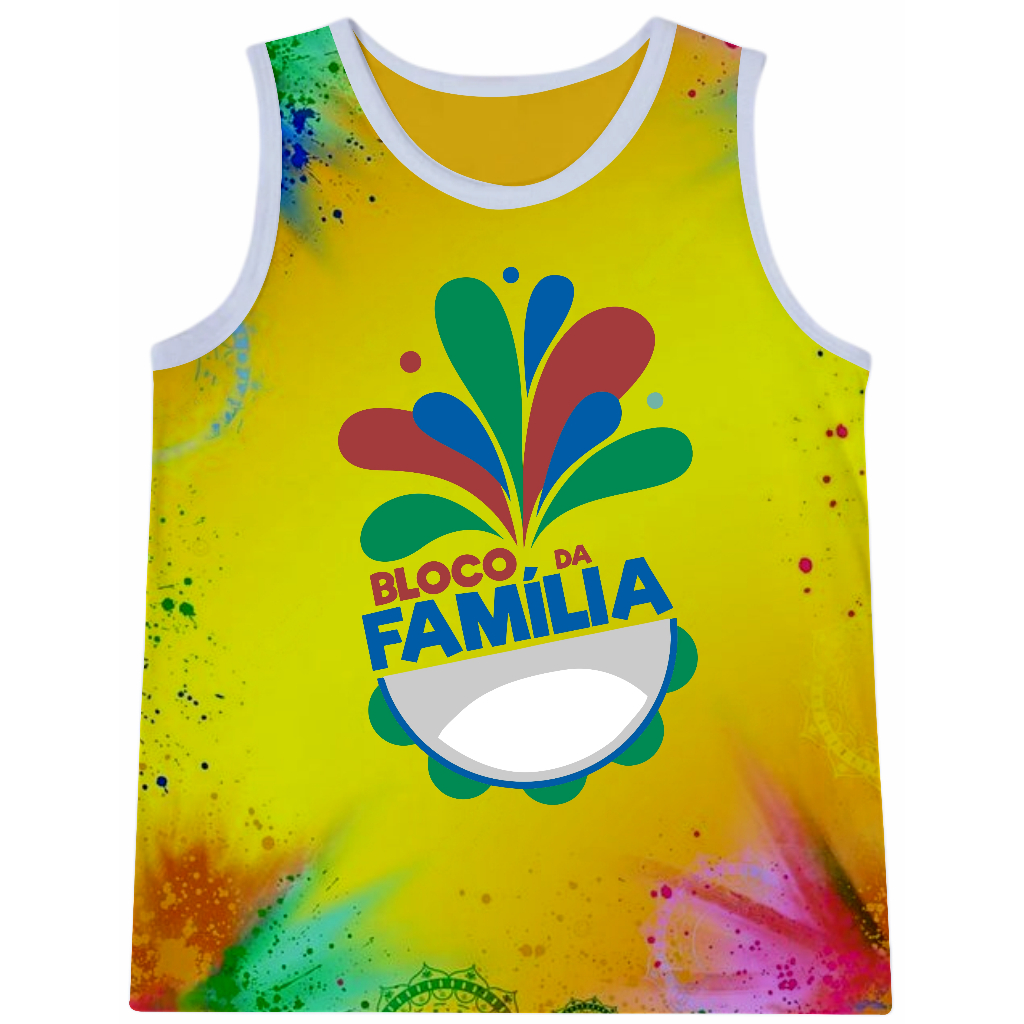 Camiseta Sem manga Abadá Poliéster - Carnaval Bloco da Família em Oferta na Shopee
