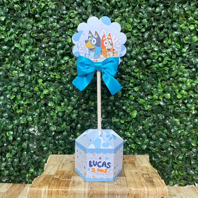 Kit Centro de Mesa Bluey Arranjo de mesa | Enfeite de mesa | Cachepô