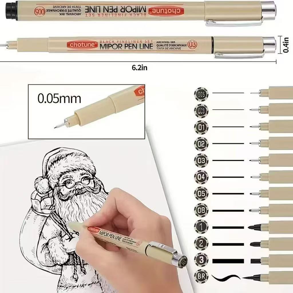 Kit 12 pçs Peças Conjunto De Canetas Marcadores Com Tinta Forrados Neelde À Prova D'água/Material Escolar