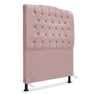 Cabeceira De Cama Box Solteiro 90 cm Dunas - Veludo Rose em Oferta na Shopee