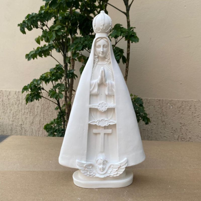 kit 10 Nossa senhora Apracida 30cm Gesso Cru Premium Peças Retocadas em Oferta na Shopee