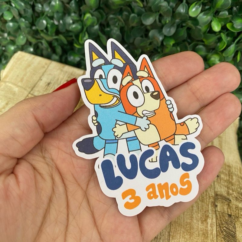 Kit Aplique Bluey para Tubetes, Lembrancinhas TAGS - JÁ VAI RECORTADO