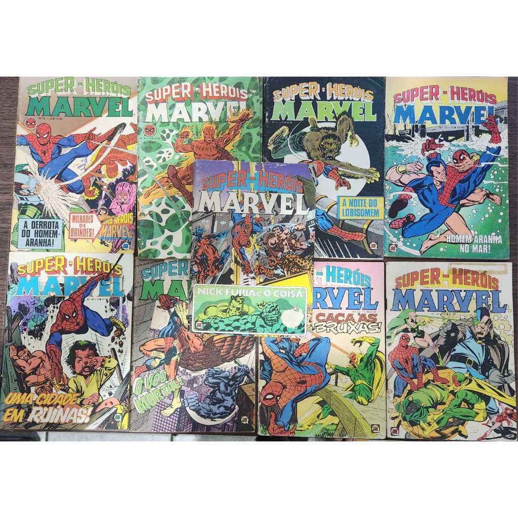 GIBIS HQ SUPER-HERÓIS MARVEL EDITORA RGE ANOS 80 DIVERSOS A ESCOLHER - VALOR DA UNIDADE - LEIA