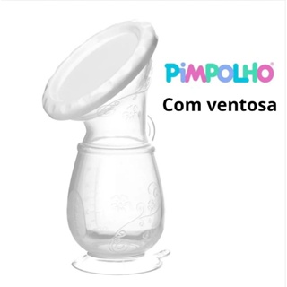 Coletor de leite silicone com ventosa  e tampa Pimpolho em Oferta na Shopee