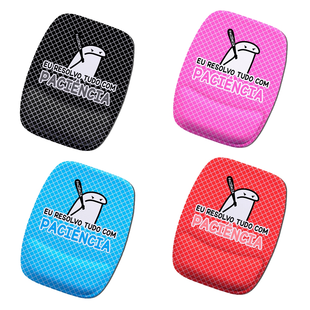 Mouse Pad Ergonômico Retangular Florks Eu Resolvo Tudo Com Paciencia