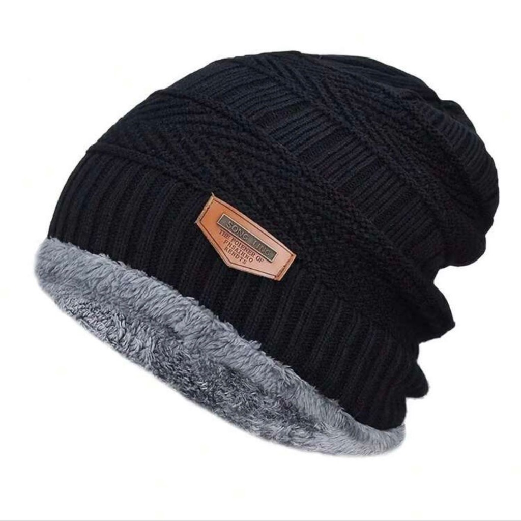 Touca Unissex Gorro Forrado de Lã Toca em Oferta na Shopee