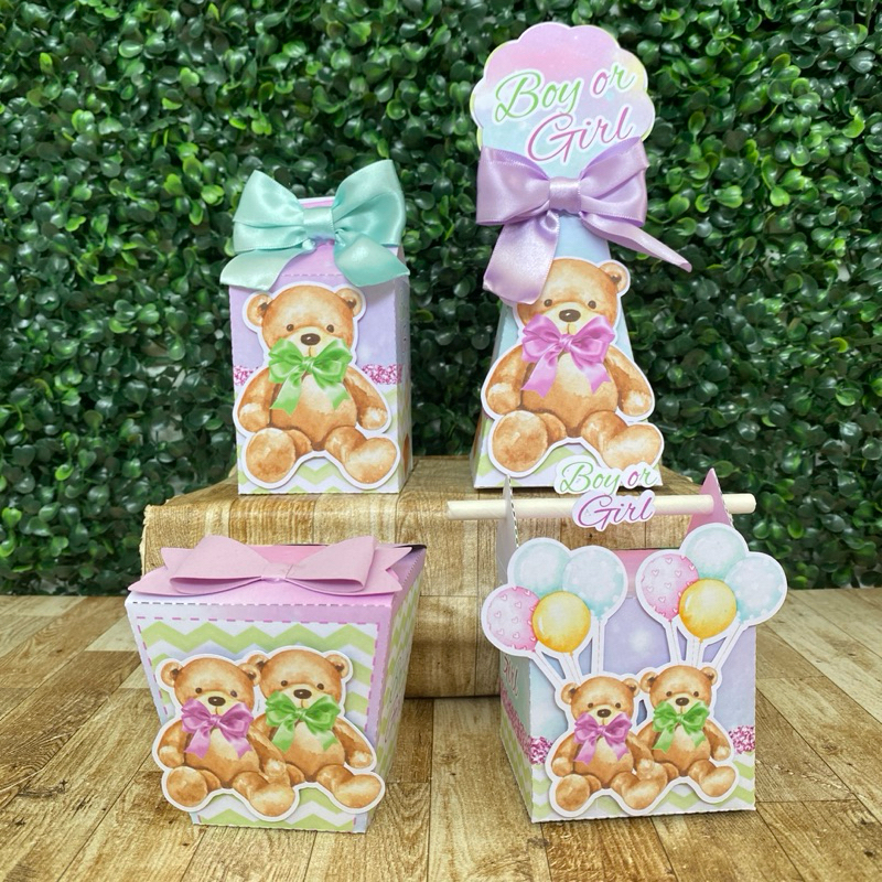 Kit Festa Chá Revelação Lilás e Verde Personalizados | Lembrancinhas | Festa infantil | Aniversário