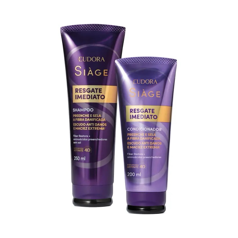 Siàge Resgate Imediato: Shampoo 250ml + Condicionador 200ml