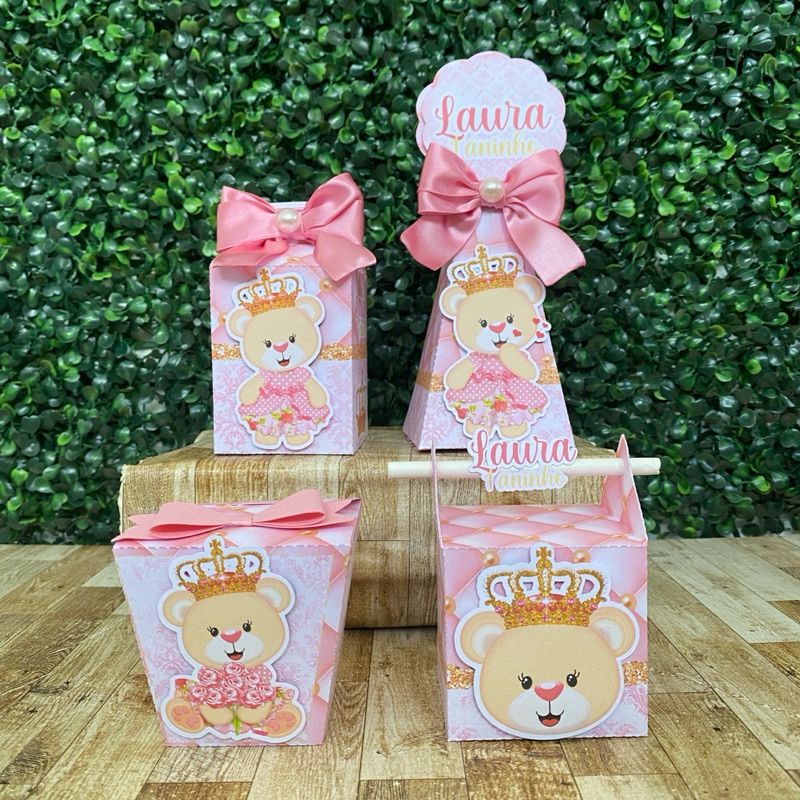 Kit Festa Ursinha Princesa Personalizados | Lembrancinhas | Festa infantil | Aniversário