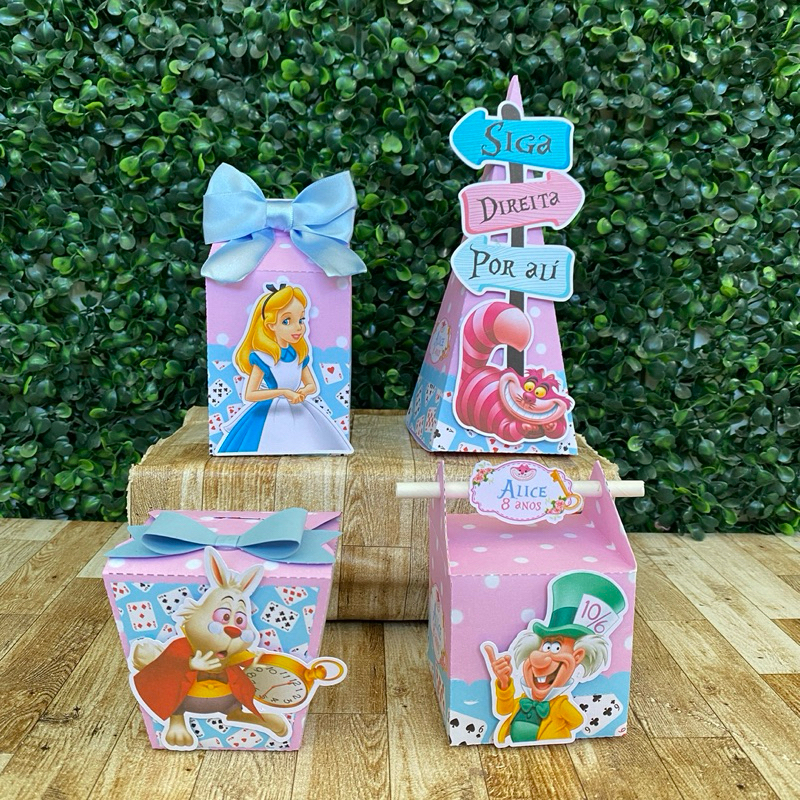 Kit Festa Alice no País das Maravilhas Personalizados | Lembrancinhas | Festa infantil | Aniversário