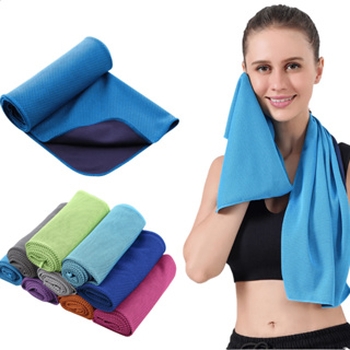 Toalha de Rosto Academia Fit Microfibra Refrescante Seca Rápido + Estojo em Oferta na Shopee