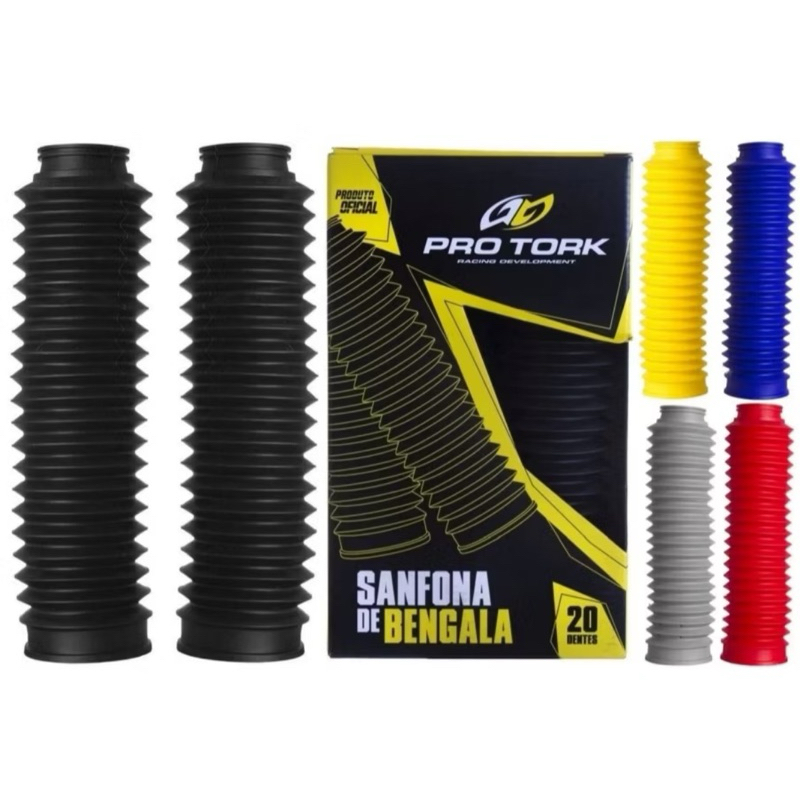 Sanfona de Bengala o par 20 Dentes compatíveis com DT 180 XTZ 125 Crosser 150 NXR Bros 125 / 150 e 160 marca Pro Tork em Oferta na Shopee