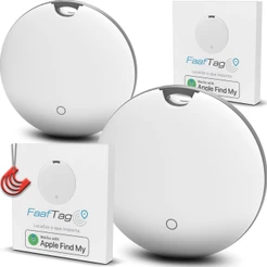 2x Tag Localizador Gps pelo Aplicativo Buscar iPhone Faaftech Faaftag - Com Alerta Alarme Sonoro