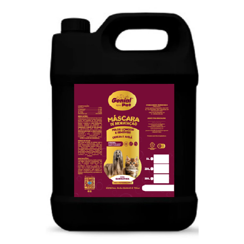 Máscara de Hidratação Cereja e Avelã 5l para Cães e Gatos Genial Pet Banho e Tosa em Oferta na Shopee