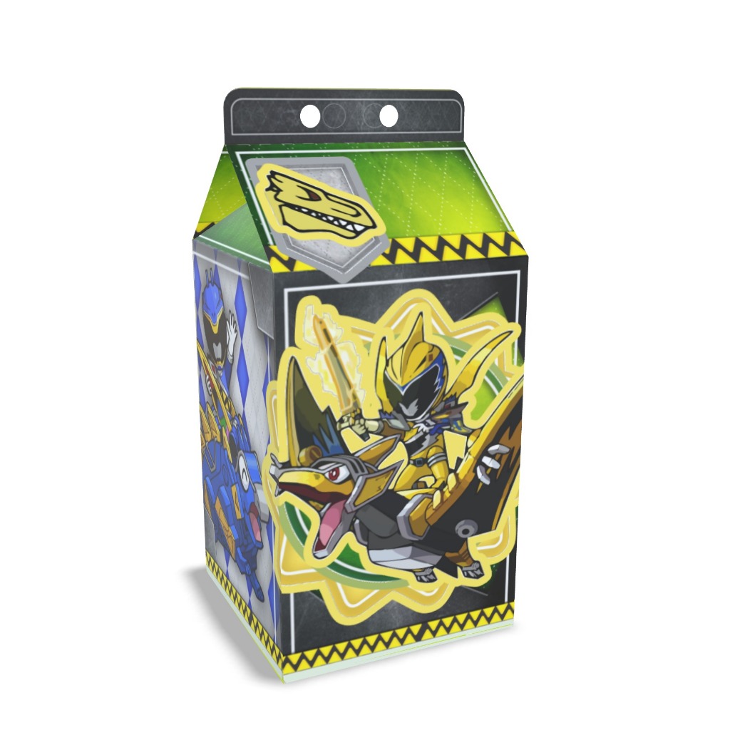 Caixinha Milk para festa Tema rangers dino charge 30 unidades