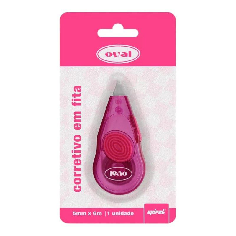 Corretivo em fita 5mmx6m pink 615 Oval BT 1 UN