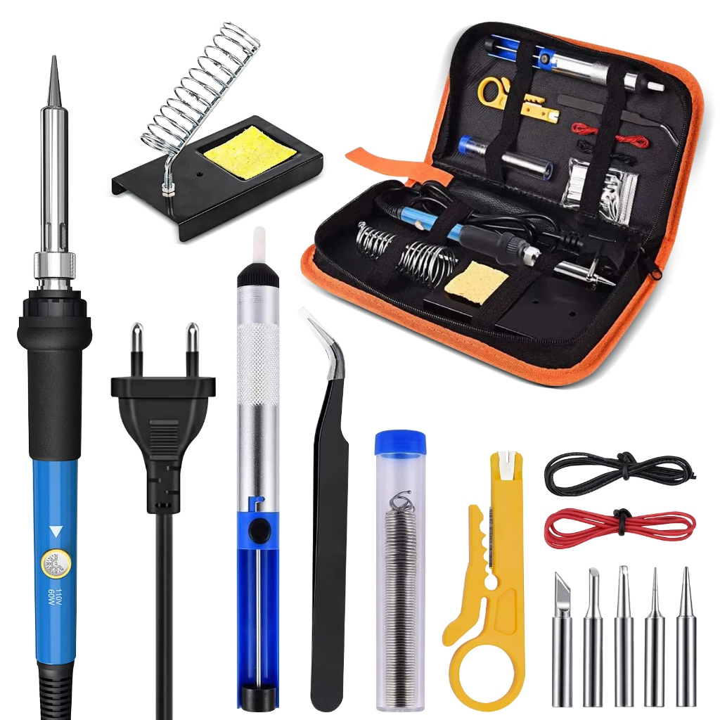 110/220V Kit Ferramentas Eletro Eletrônica Completo Profissional Solda 15 Pc em Oferta na Shopee