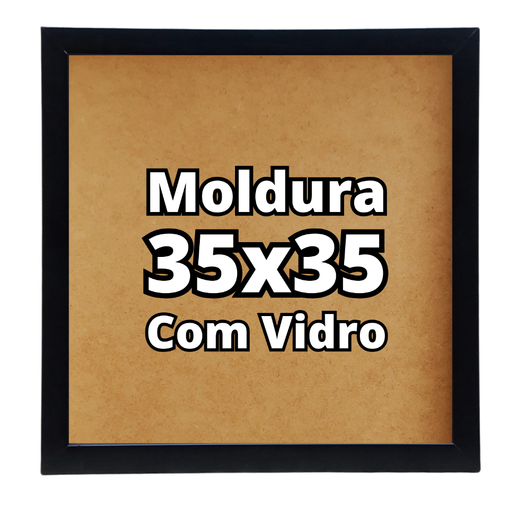 Moldura 35x35 C/ Vidro Parede em Oferta na Shopee