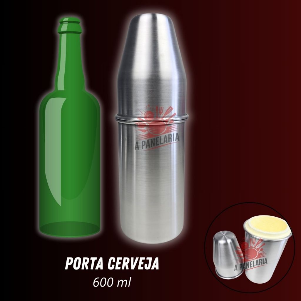 Porta cerveja de garrafa 600 ml com isopor camisinha cerveja bar boteco