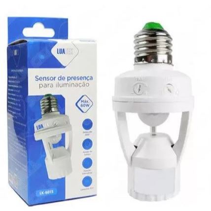 Sensor de Presença 360° para Lâmpada LED E27 Luatek - Automação e Economia de Energia