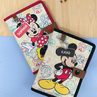Porta Documentos e Passaporte Infantil – Minnie ou Mickey com Tag Personalizada em Oferta na Shopee