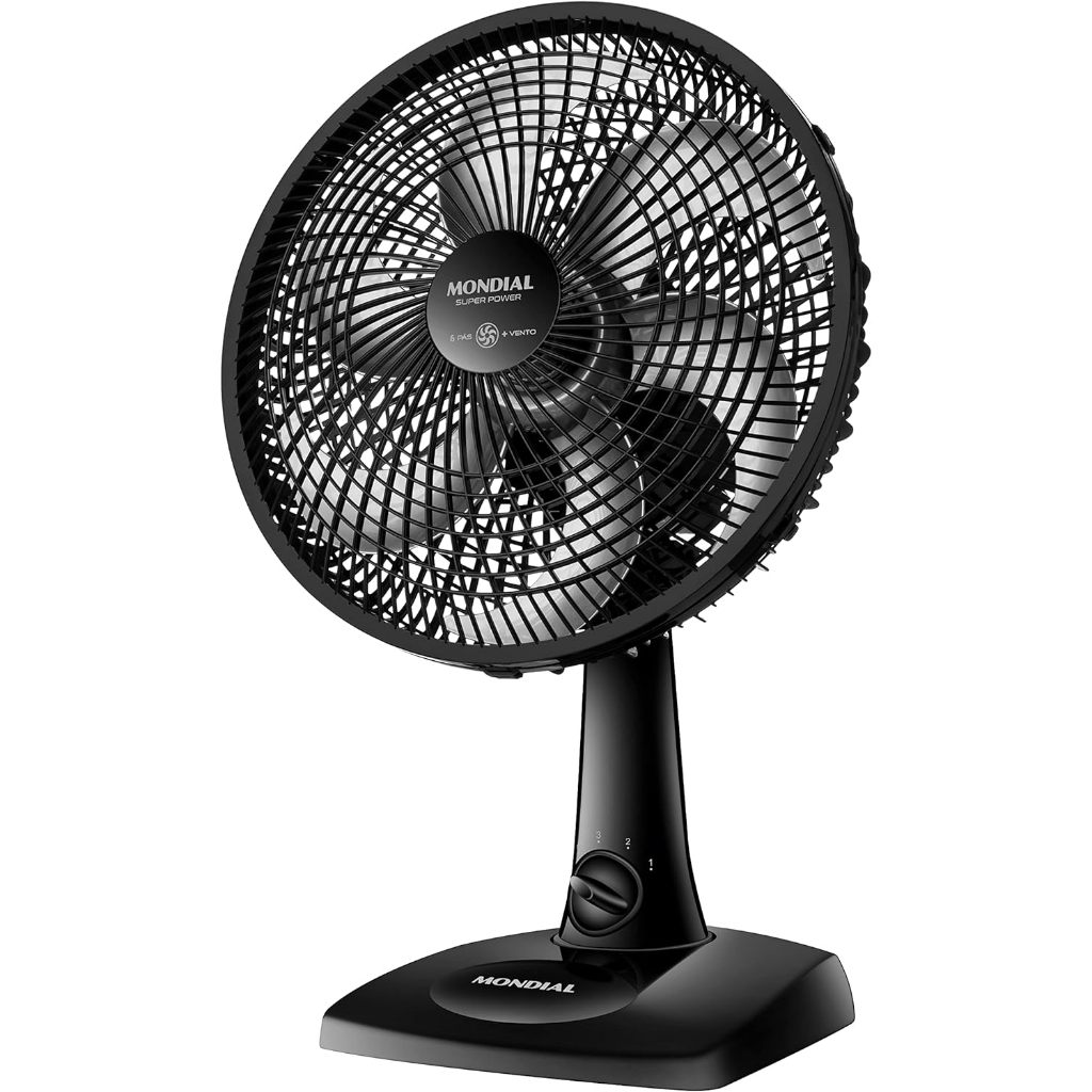Ventilador de Mesa Oscilante Super Power Mondial Silencioso Portátil VSP-30 em Oferta na Shopee