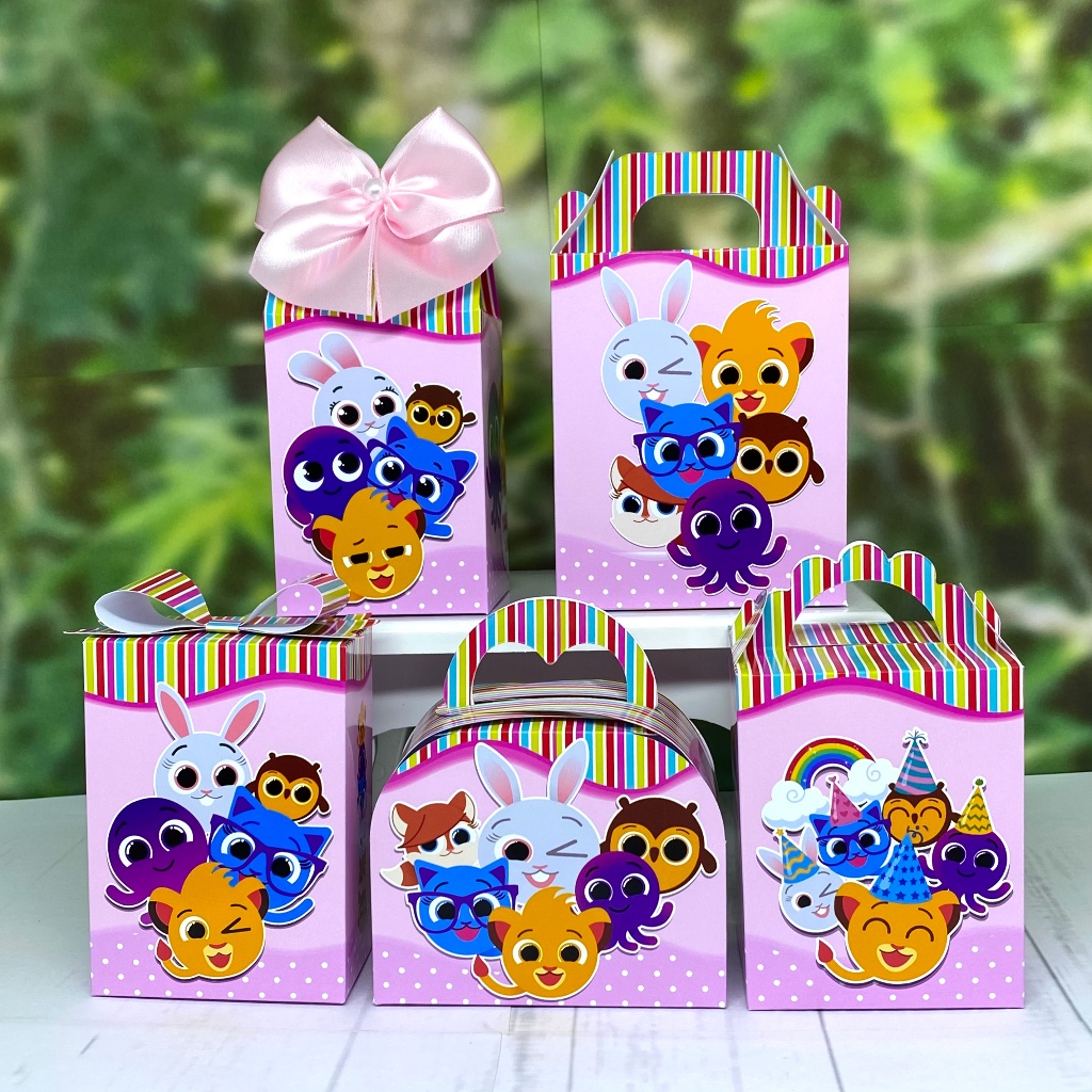Caixinhas personalizados lembrancinhas aniversário Kit festa Bolofofos menina