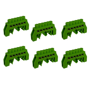 5 barramentos Borne terra 6 furos Isolado ( verde) em Oferta na Shopee