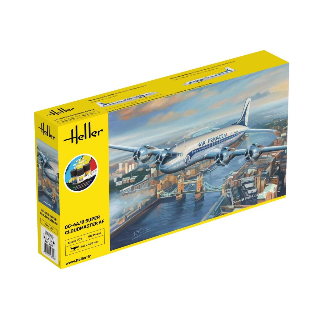Starter Kit DC-6A/B Super Cloudmaster Air France - 1/72 - Heller 56315