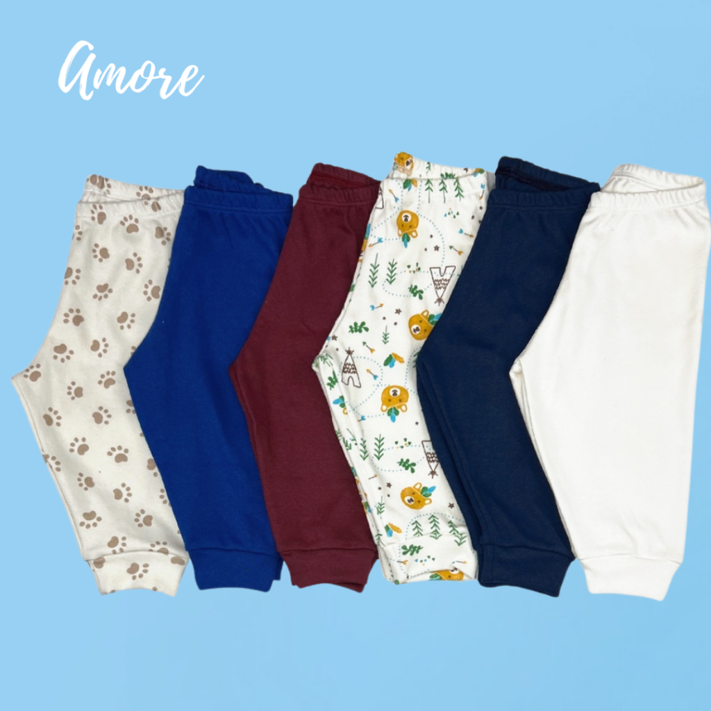 3 Calça Mijão Amore Sortido Menino Confortável 100% Algodão